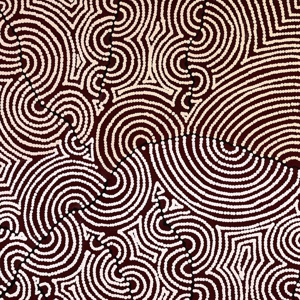 Aboriginal Artwork by Christine Nakamarra Curtis, Mina Mina Jukurrpa, 152x61cm
