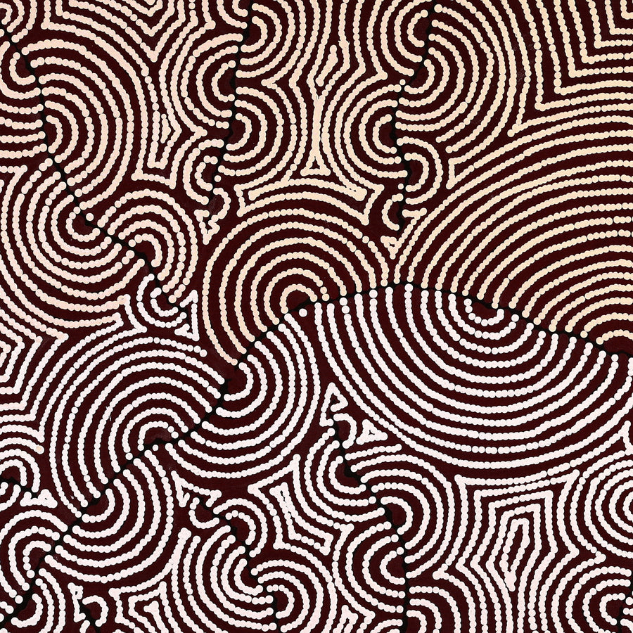 Aboriginal Artwork by Christine Nakamarra Curtis, Mina Mina Jukurrpa, 152x61cm