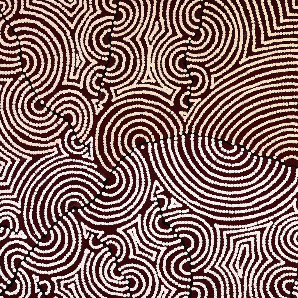 Aboriginal Artwork by Christine Nakamarra Curtis, Mina Mina Jukurrpa, 152x61cm - ART ARK®