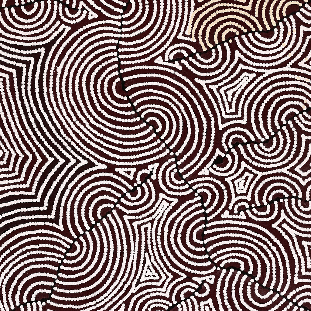 Aboriginal Artwork by Christine Nakamarra Curtis, Mina Mina Jukurrpa, 152x61cm