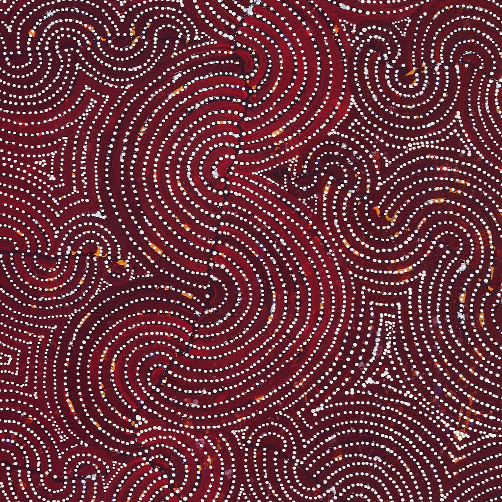 Aboriginal Artwork by Christine Nakamarra Curtis, Mina Mina Jukurrpa, 153x91cm
