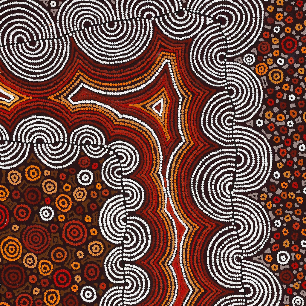 Aboriginal Artwork by Christine Nakamarra Curtis, Mina Mina Jukurrpa, 183x122cm