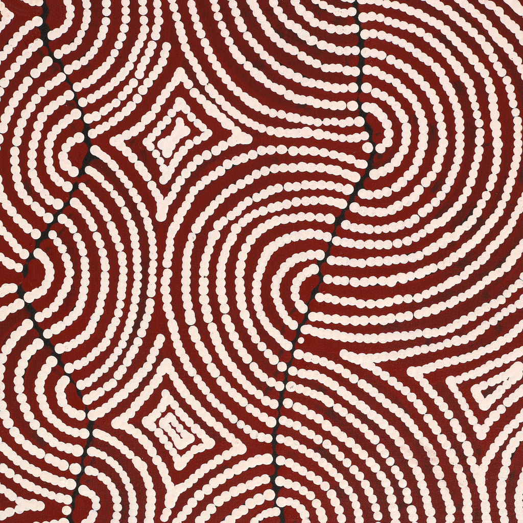 Aboriginal Artwork by Christine Nakamarra Curtis, Mina Mina Jukurrpa, 183x61cm