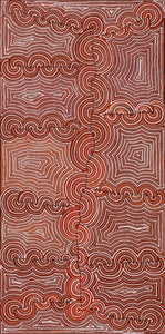 Aboriginal Art by Christine Nakamarra Curtis, Mina Mina Jukurrpa, 183x91cm - ART ARK®