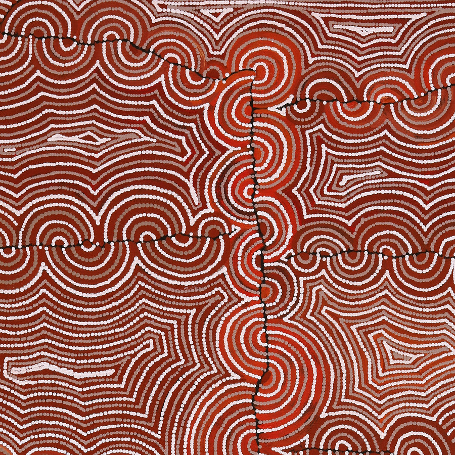 Aboriginal Artwork by Christine Nakamarra Curtis, Mina Mina Jukurrpa, 183x91cm