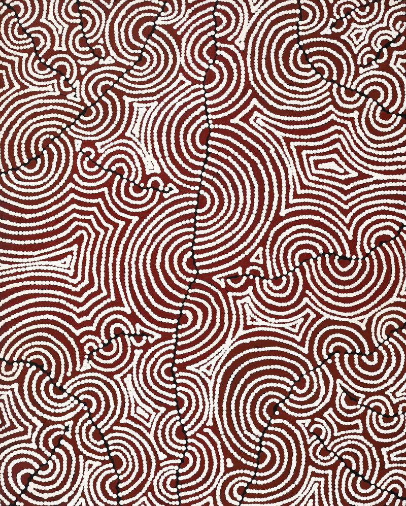 Aboriginal Artwork by Christine Nakamarra Curtis, Mina Mina Jukurrpa, 76x61cm