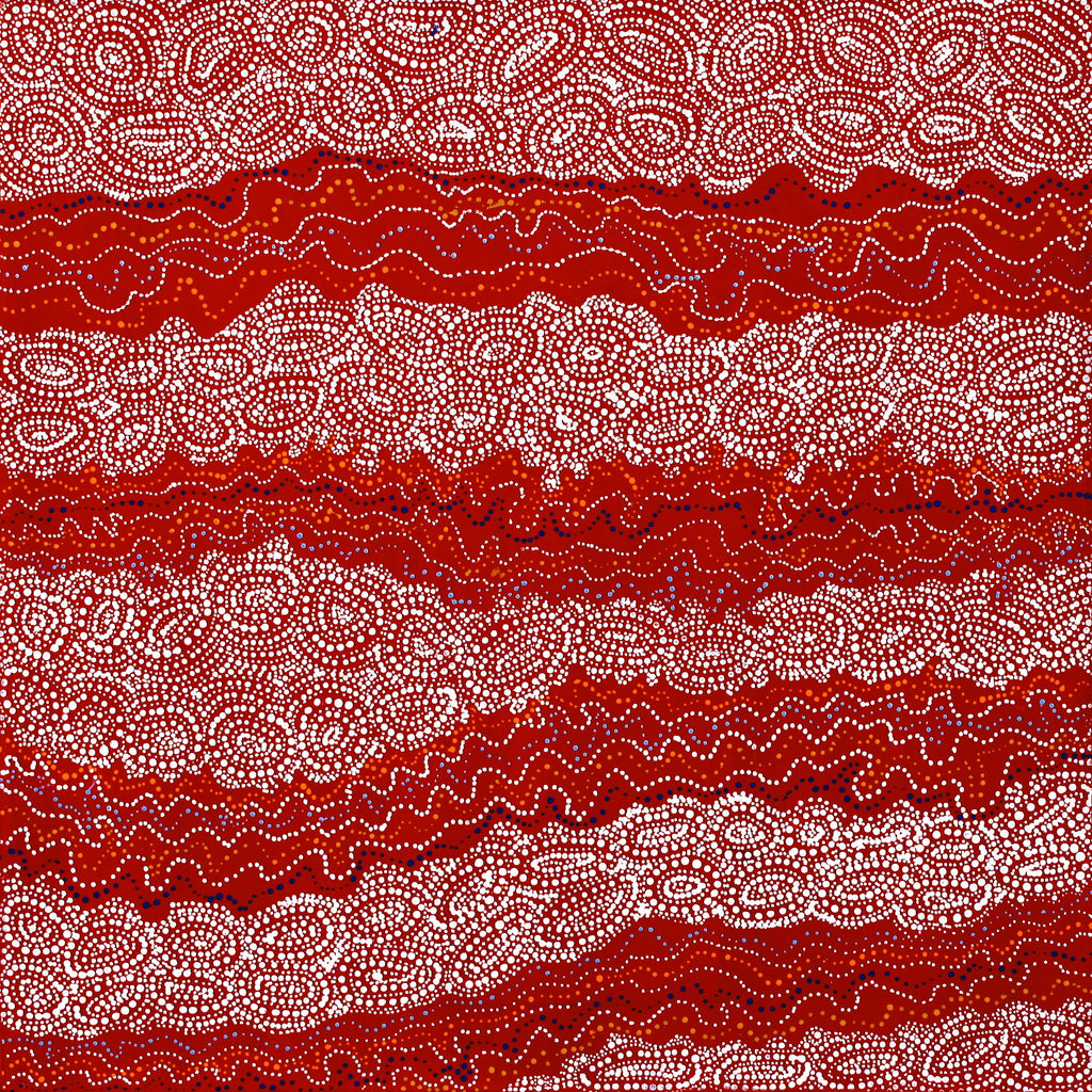 Aboriginal Artwork by Christine Nakamarra Curtis, Mina Mina Jukurrpa, 76x76cm - ART ARK®