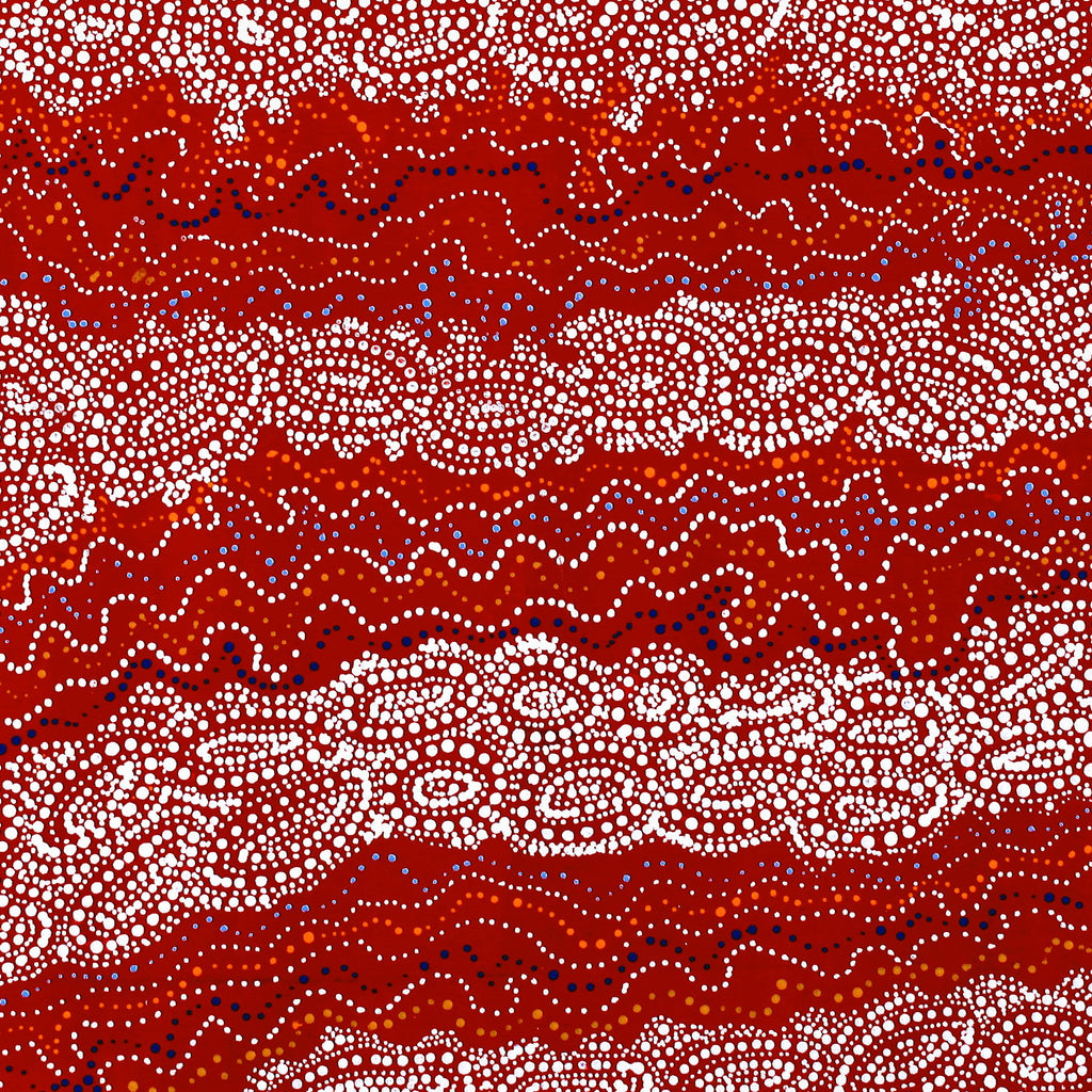Aboriginal Artwork by Christine Nakamarra Curtis, Mina Mina Jukurrpa, 76x76cm - ART ARK®