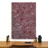 Aboriginal Artwork by Christine Nakamarra Curtis, Mina Mina Jukurrpa, 91x61cm
