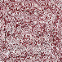 Aboriginal Artwork by Christine Nakamarra Curtis, Mina Mina Jukurrpa, 91x91cm