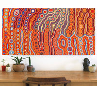 Aboriginal Artwork by Christine Napanangka Michaels, Lappi Lappi Jukurrpa, 122x61cm
