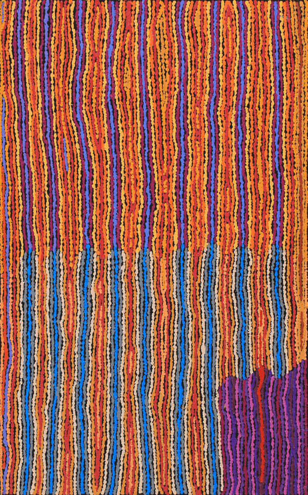 Aboriginal Artwork by Christine Napanangka Michaels, Lappi Lappi Jukurrpa, 122x76cm