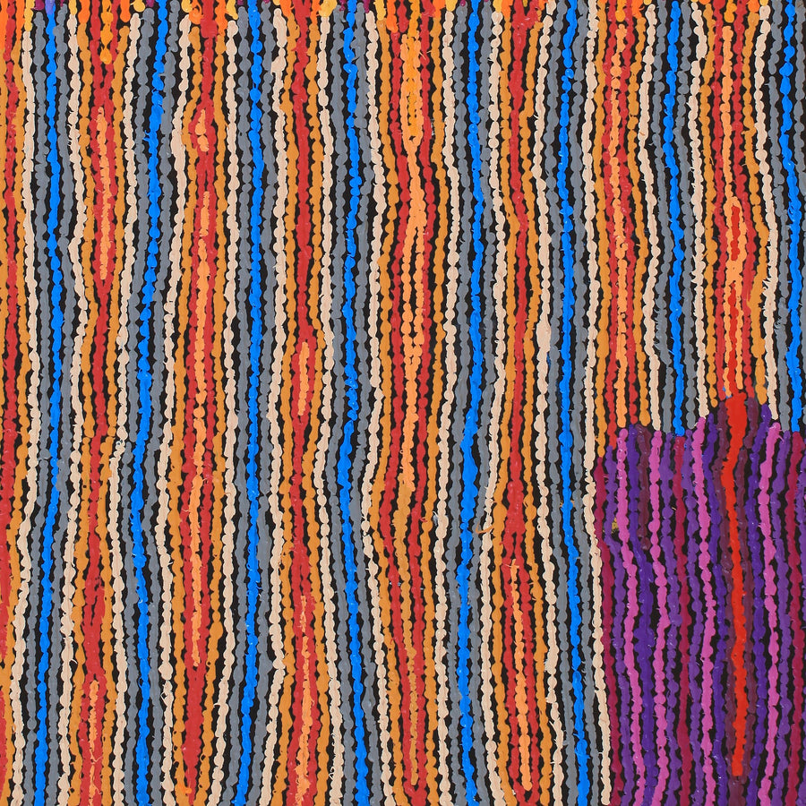 Aboriginal Artwork by Christine Napanangka Michaels, Lappi Lappi Jukurrpa, 122x76cm