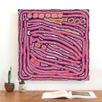 Aboriginal Artwork by Christine Napanangka Michaels, Lappi Lappi Jukurrpa, 61x61cm