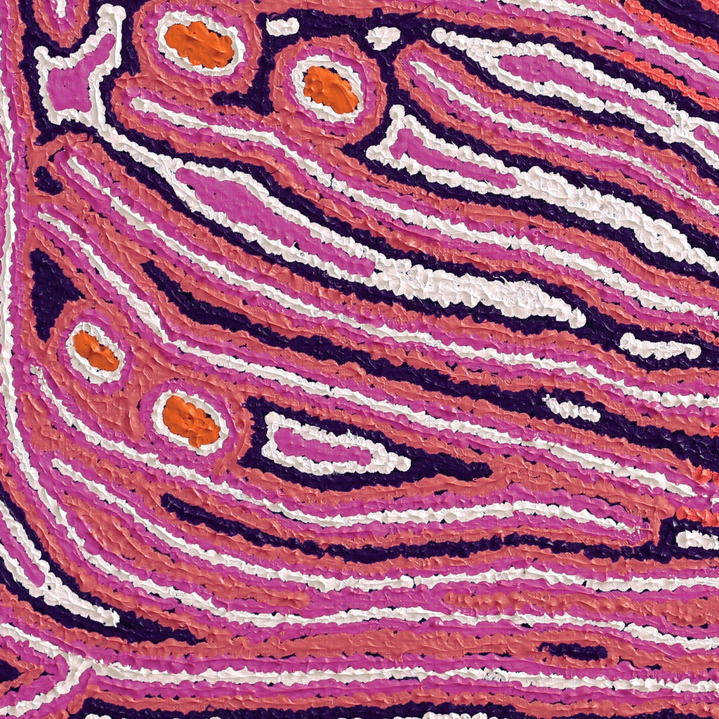 Aboriginal Artwork by Christine Napanangka Michaels, Lappi Lappi Jukurrpa, 61x61cm