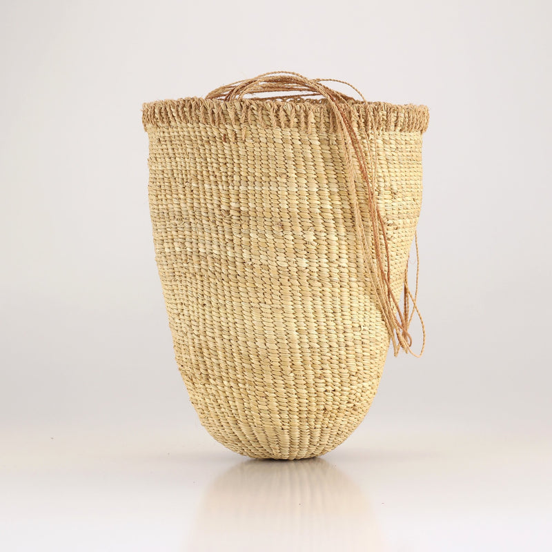 Aboriginal Artwork by Clara Malibirr, Bathi (woven basket)