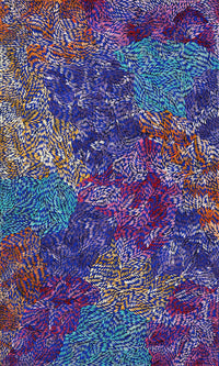 Aboriginal Artwork by Daphne Napurrula Marks, Yalka at Karrkurutinytja (Bush onion Dreaming at Lake Macdonald), 153x92cm