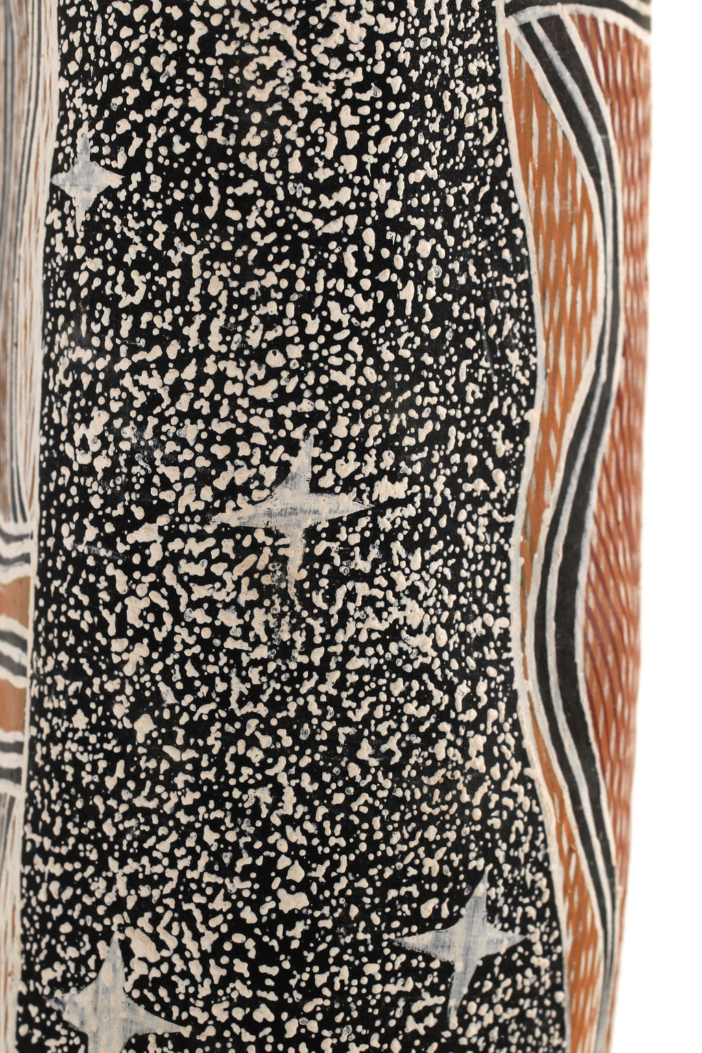 Aboriginal Artwork by Datjuluma Guyula Caroline, Milŋiyawuy, 168cm, Larrakitj