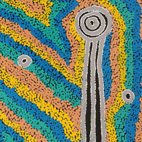 Aboriginal Artwork by Delena Napaljarri Turner, Pikilyi Jukurrpa (Vaughan Springs Dreaming), 91x61cm