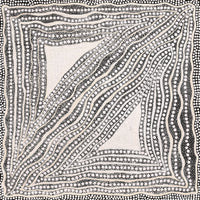 Aboriginal Artwork by Delvene Napangardi Langdon, Wanakiji Jukurrpa (Bush Tomato Dreaming), 46x46cm