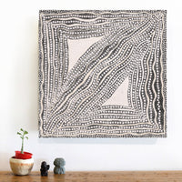 Aboriginal Artwork by Delvene Napangardi Langdon, Wanakiji Jukurrpa (Bush Tomato Dreaming), 46x46cm