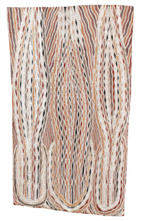 Aboriginal Artwork by Djambawa Marawili AM, Gurtha, 128x75cm Bark