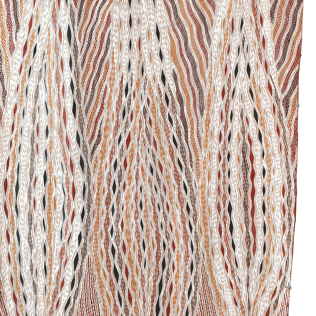 Aboriginal Artwork by Djambawa Marawili AM, Gurtha, 128x75cm Bark