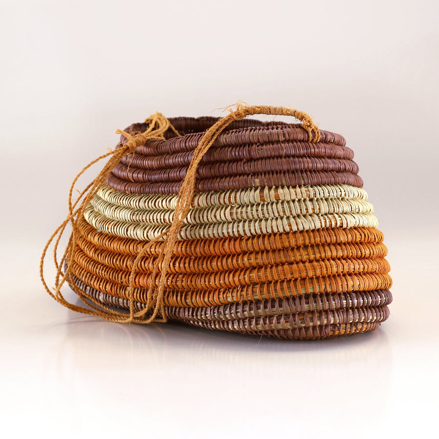 Aboriginal Artwork by Djulabiŋ Malibirr, Bathi (woven basket)