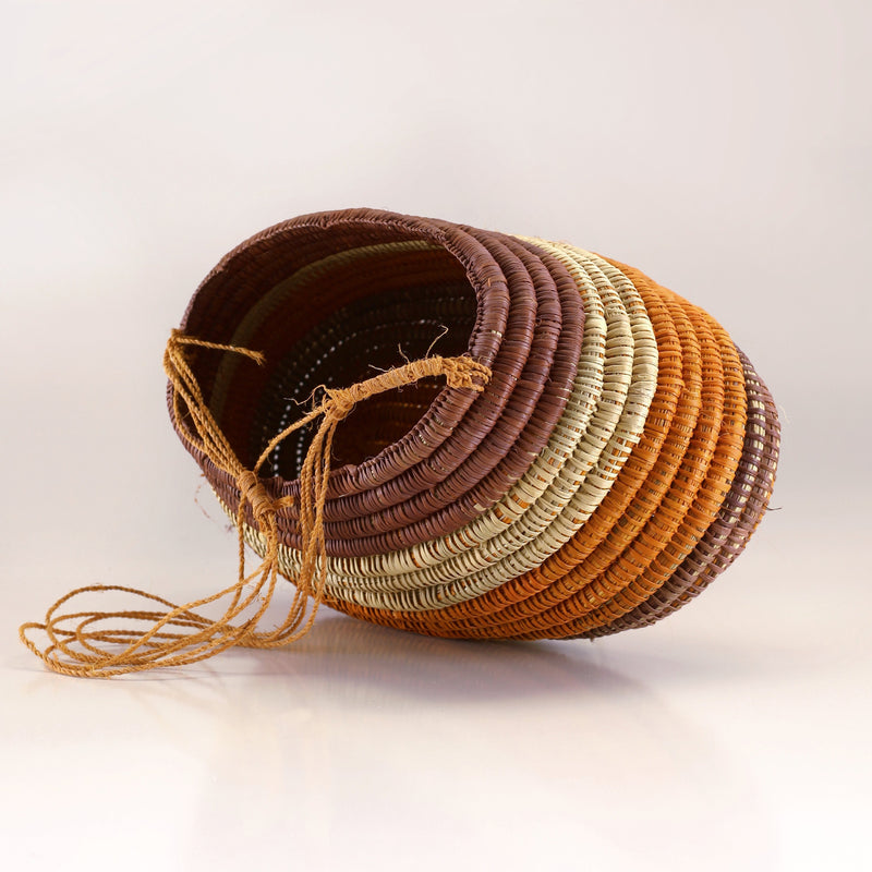 Aboriginal Artwork by Djulabiŋ Malibirr, Bathi (woven basket)