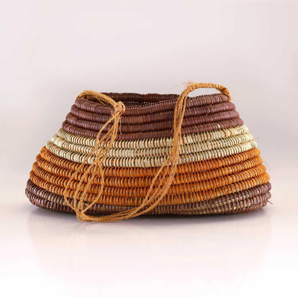 Aboriginal Art by Djulabiŋ Malibirr, Bathi (woven basket) - ART ARK®