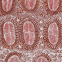 Aboriginal Artwork by Dulcie Nangala Frank, Ngarlkirdi Jukurrpa (Witchetty Grub Dreaming), 107x30cm