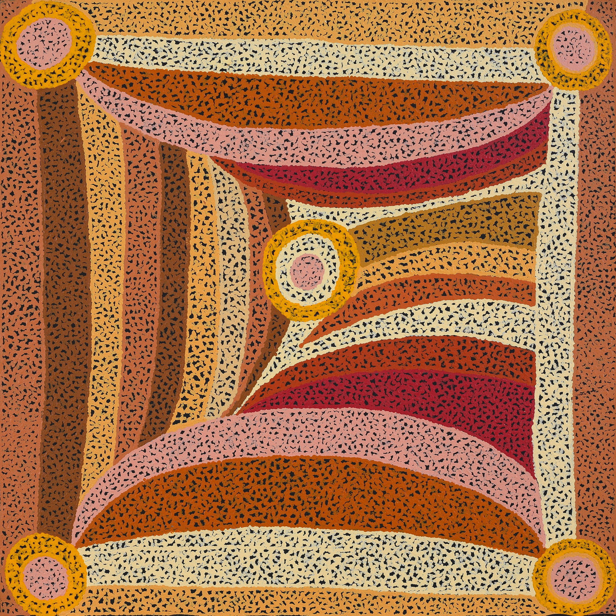 Aboriginal Art by Emily Buddy, Malara, 91x91cm - ART ARK®