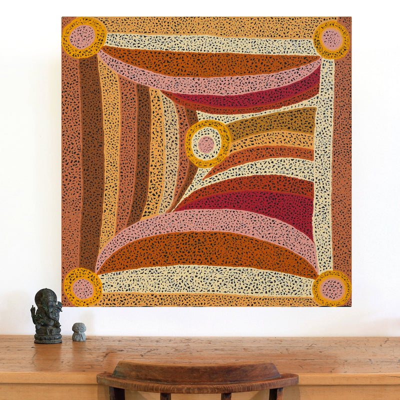 Aboriginal Artwork by Emily Buddy, Malara, 91x91cm