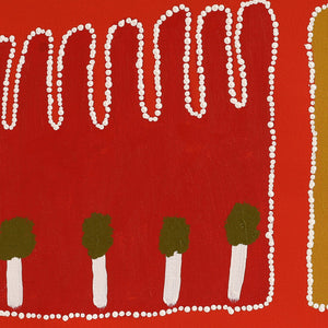 Aboriginal Artwork by Ena Fly, My father’s country - Lupul Tjukurrpa, 60x60cm - ART ARK®