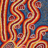 Aboriginal Artwork by Erica Napurrurla Ross, Janganpa Jukurrpa (Brush-tail Possum Dreaming)- Mawurrji, 76x30cm
