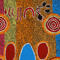 Aboriginal Artwork by Erica Napurrurla Ross, Janganpa Jukurrpa (Brush-tail Possum Dreaming)- Mawurrji, 91x61cm