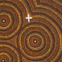 Aboriginal Artwork by Erlinda Napaljarri Gallagher, Ngatijirri Jukurrpa (Budgerigar Dreaming), 61x46cm