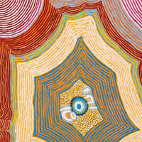 Aboriginal Artwork by Eunice Napanangka Jack, Deep Waterhole - Tjukurrla, 101x77cm