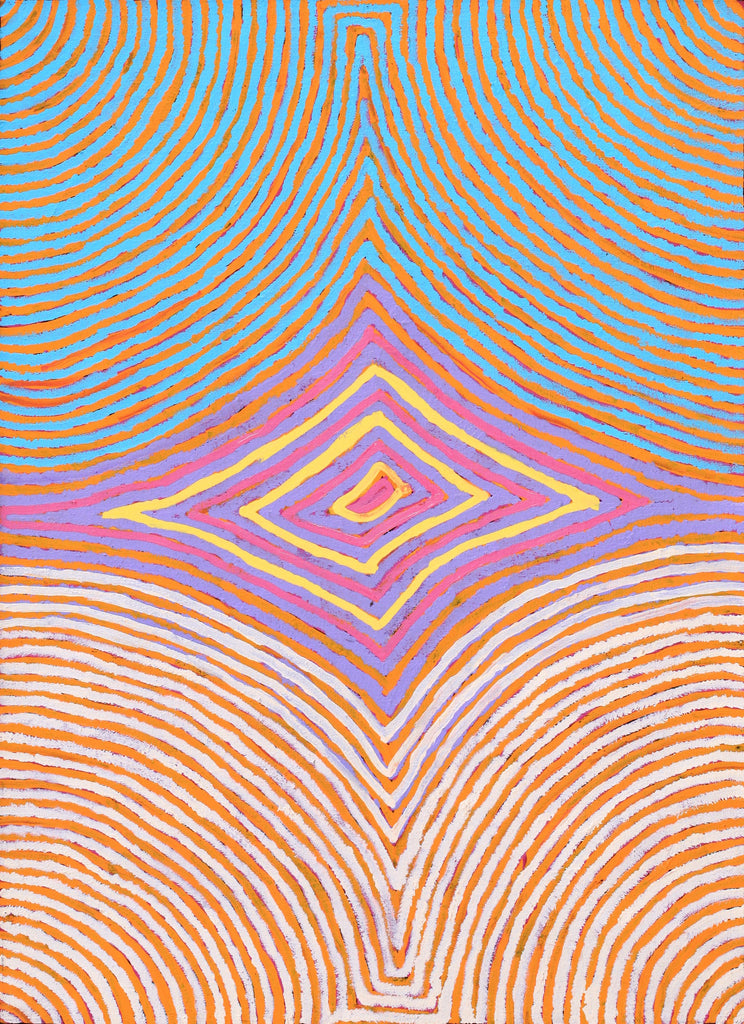 Aboriginal Artwork by Eunice Napanangka Jack, Winbarrku, 97x70cm