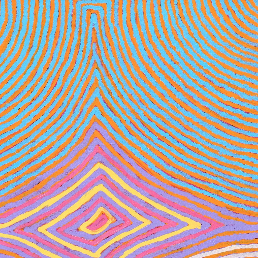 Aboriginal Artwork by Eunice Napanangka Jack, Winbarrku, 97x70cm