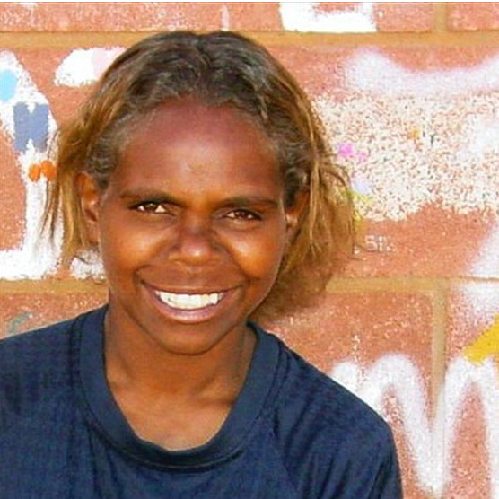 Aboriginal Artwork by Evelyn Nangala Robertson, Ngapa Jukurrpa (Water Dreaming) - Puyurru, 107x30cm