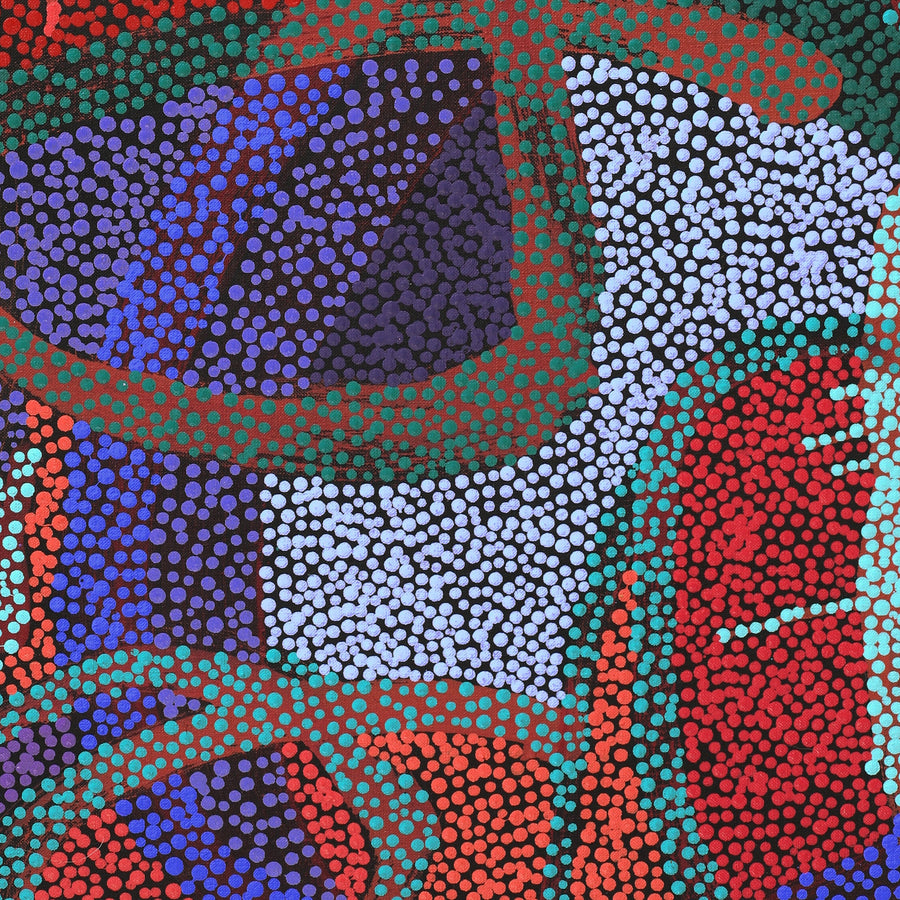 Aboriginal Artwork by Felicity Nampijinpa Robertson, Ngapa Jukurrpa (Water Dreaming) - Puyurru, 152x107cm