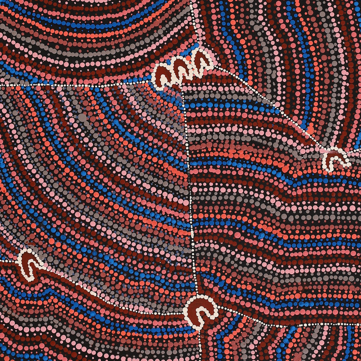 Aboriginal Art by Florence Nungarrayi Tex, Lappi Lappi Jukurrpa, 122x46cm - ART ARK®