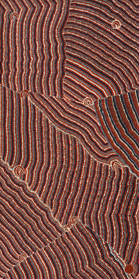 Aboriginal Artwork by Florence Nungarrayi Tex, Lappi Lappi Jukurrpa, 122x61cm