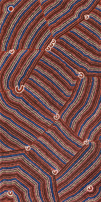 Aboriginal Artwork by Florence Nungarrayi Tex, Lappi Lappi Jukurrpa, 122x61cm