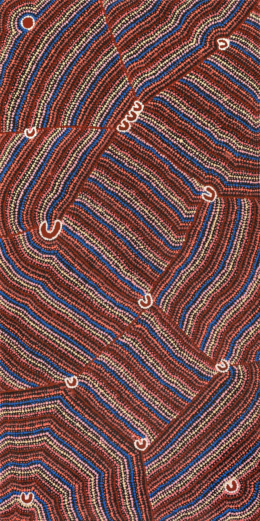 Aboriginal Artwork by Florence Nungarrayi Tex, Lappi Lappi Jukurrpa, 122x61cm