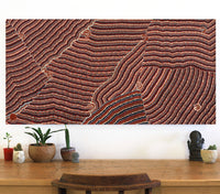 Aboriginal Artwork by Florence Nungarrayi Tex, Lappi Lappi Jukurrpa, 122x61cm