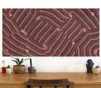 Aboriginal Artwork by Florence Nungarrayi Tex, Lappi Lappi Jukurrpa, 122x61cm
