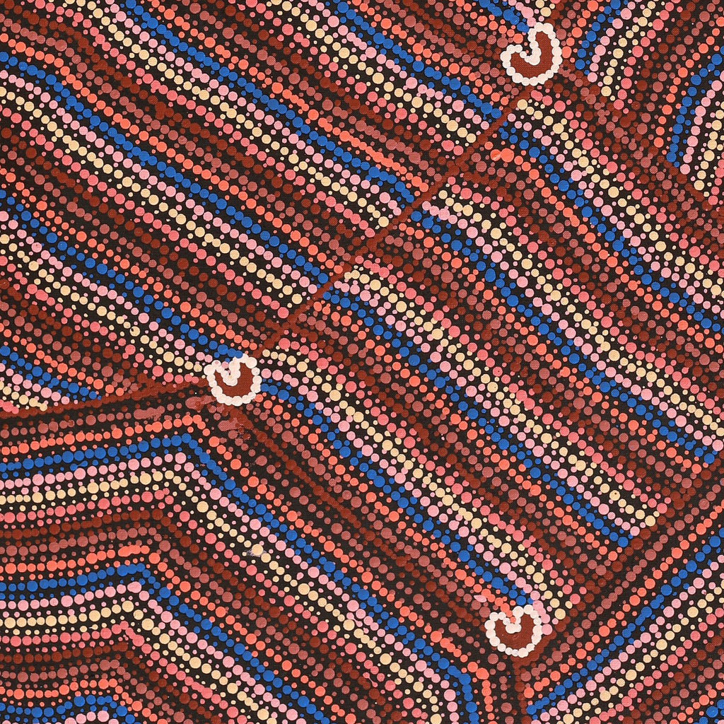 Aboriginal Artwork by Florence Nungarrayi Tex, Lappi Lappi Jukurrpa, 122x61cm