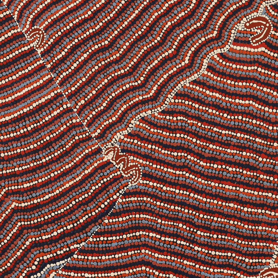 Aboriginal Artwork by Florence Nungarrayi Tex, Lappi Lappi Jukurrpa, 122x61cm